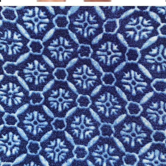 NWT Ralph Lauren blue tile print dress with pockets 10 M - Picture 3 of 9